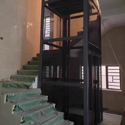 کابین فولاد فولادی ظریف آسانسور هیدرولیکی با 5 توقف و حداکثر ارتفاع 14.5 متری