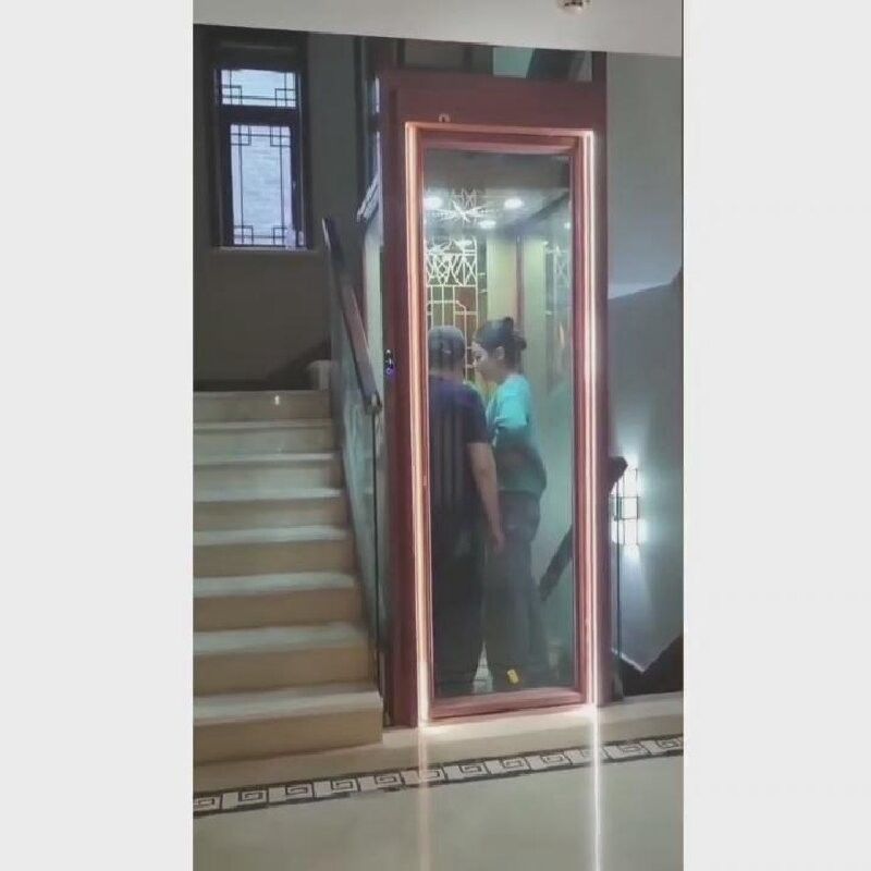 آسانسور خانه کلای بانک 0.2-0.4 M/S باز کردن مرکز فولاد ضد زنگ / قاب آلومینیوم