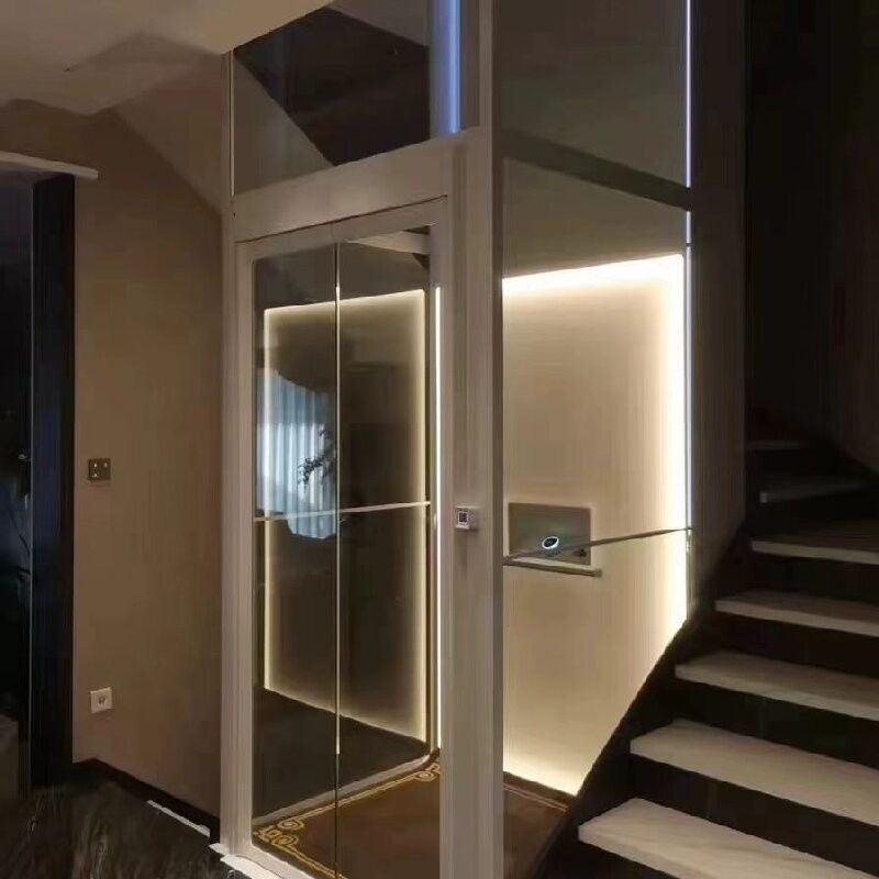 304 فولاد ضد زنگ / آلومینیوم آلیاژ کابین 220V آسانسور هیدرولیک با قدرت تک فاز