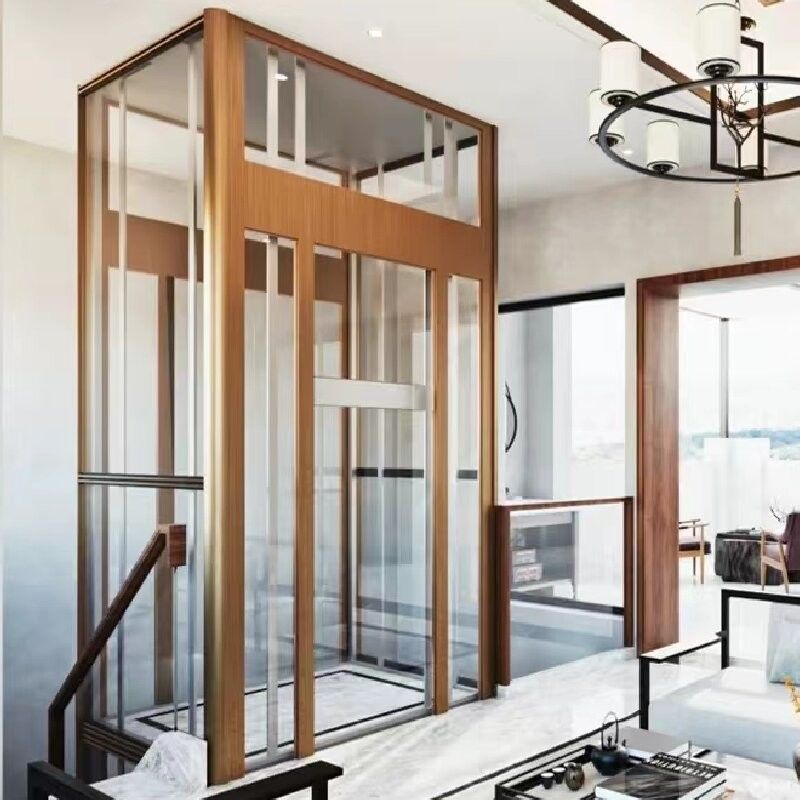 آسانسور هیدرولیک خانه ی یک فاز AC 14،5 متر، 5 توقف، بدون گودال