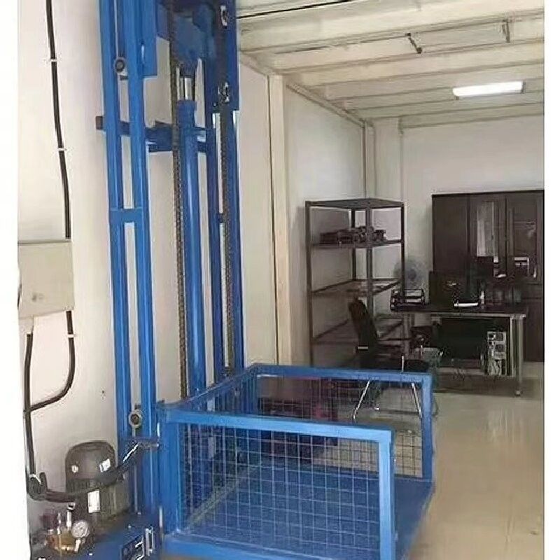 1M-12M بلند کردن آسانسور باربری هیدرولیک ایمنی Interlock Cargo Lift